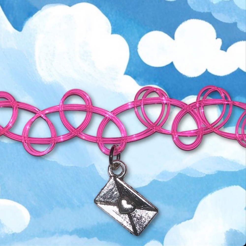 Love Letter Charm Tattoo Choker